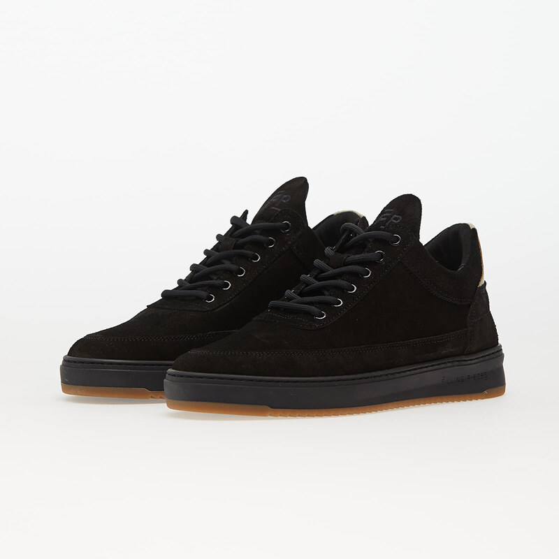 Filling Pieces Low Top Ripple Suede Black