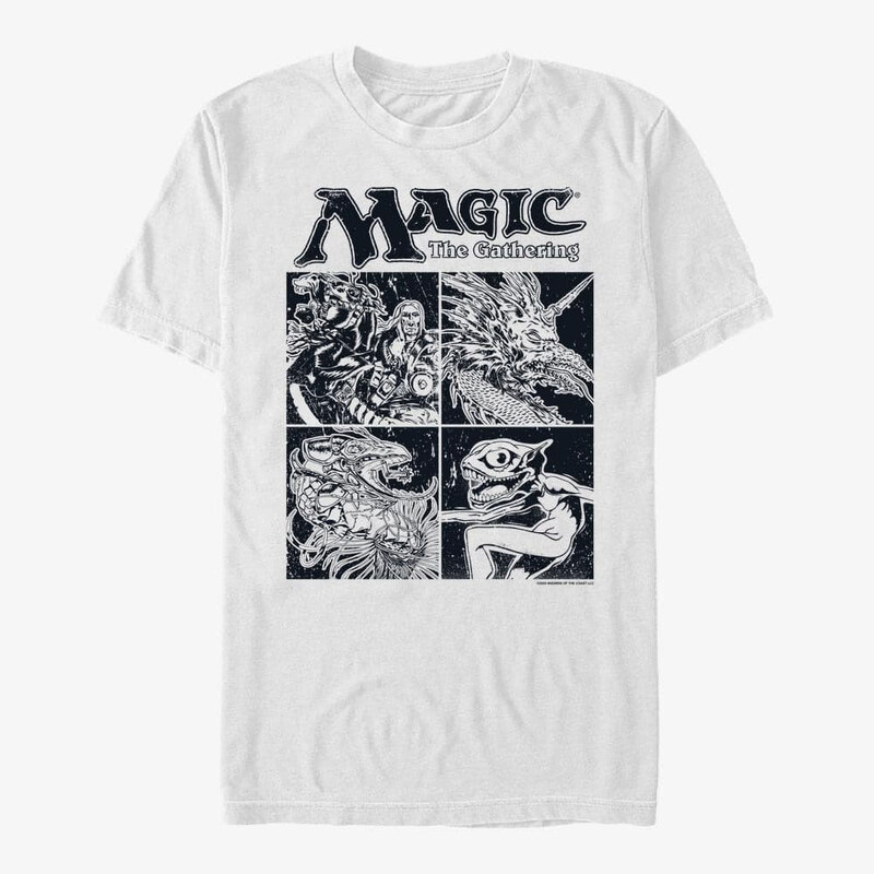 Pánské tričko Merch Magic: The Gathering - Four Box Unisex T-Shirt White