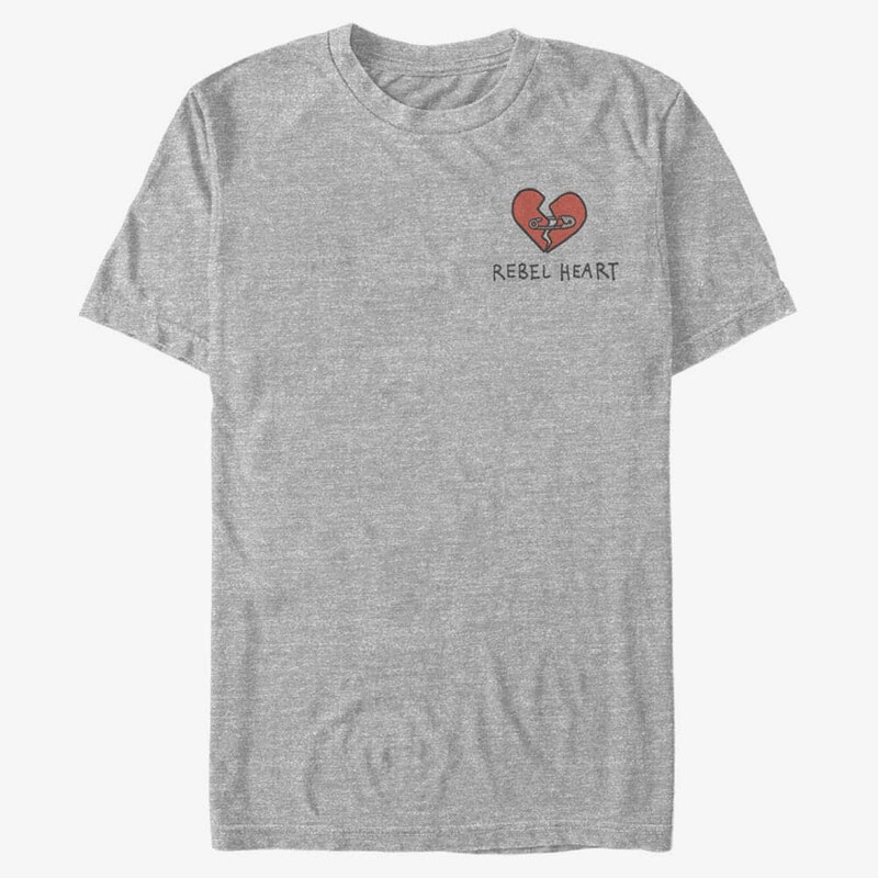 Pánské tričko Merch Disney Classics DNCA - REBEL HEART Unisex T-Shirt Heather Grey