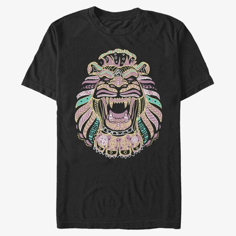 Pánské tričko Merch Disney Aladdin: Live Action - Aladdin Lion Unisex T-Shirt Black