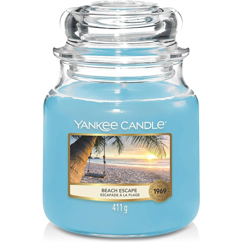 Yankee Candle vonná svíčka Classic ve skle střední Beach Escape 411 g