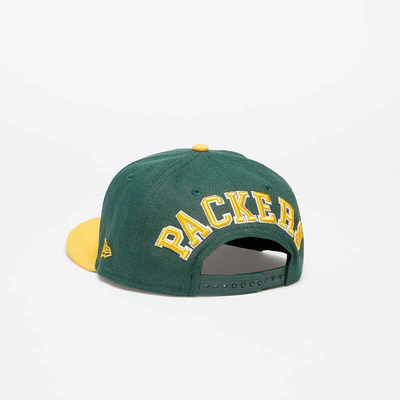 Kšiltovka New Era Green Bay Packers Team Arch 9FIFTY Snapback Cap Green/ Yellow