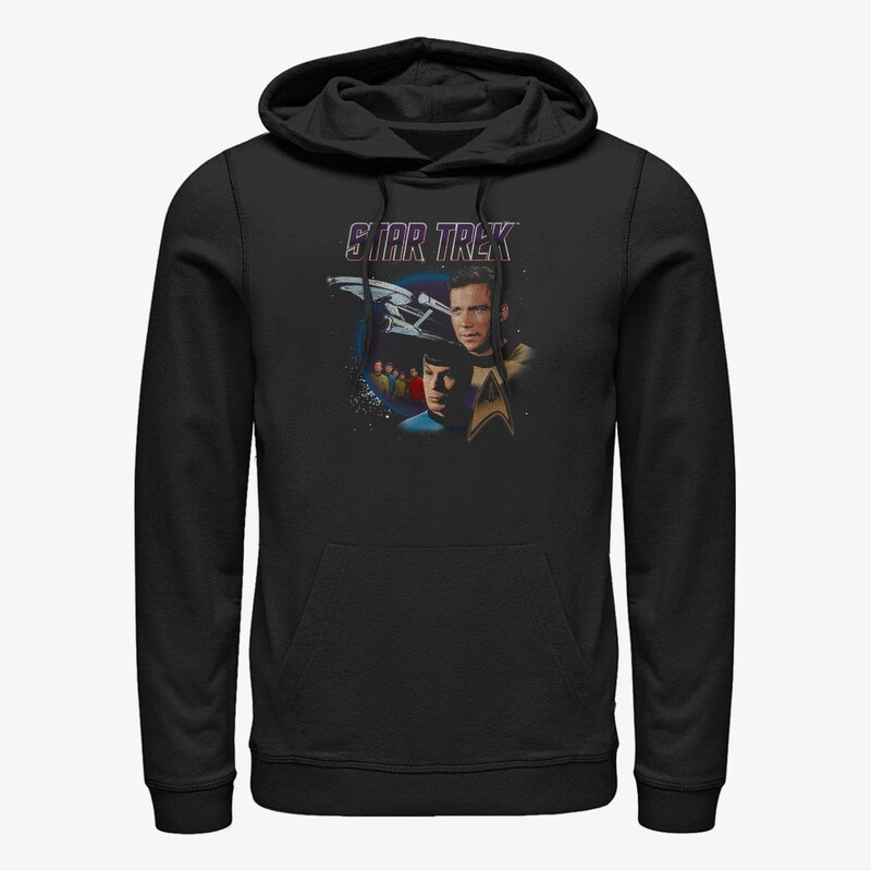 Pánská mikina Merch Paramount Star Trek - Vintage Poster Unisex Hoodie Black