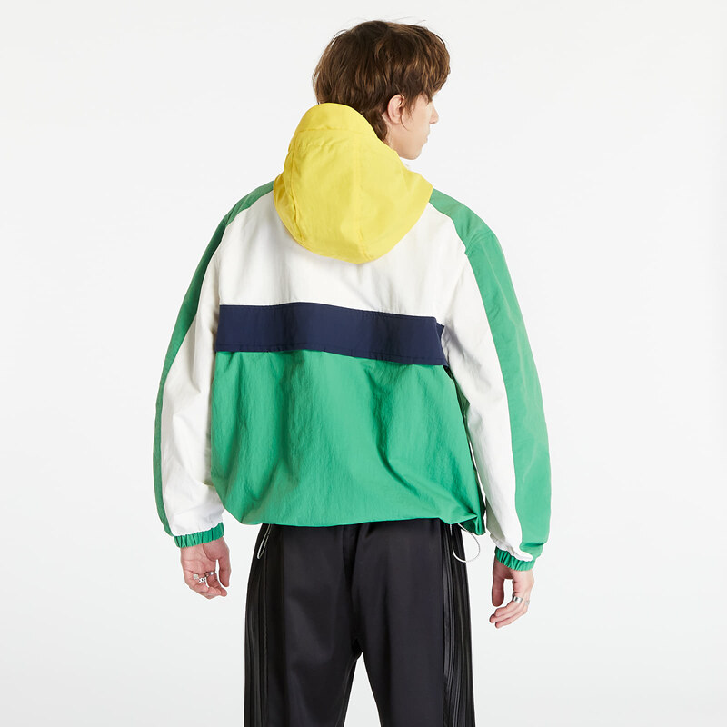 Tommy Hilfiger Pánská větrovka TOMMY JEANS Archive Oversized Popover Chicago Windbreaker Coastal Green/ Multi