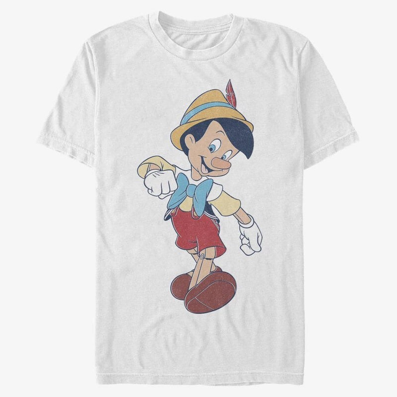 Pánské tričko Merch Disney Pinocchio - Vintage Pinocchio Unisex T-Shirt White