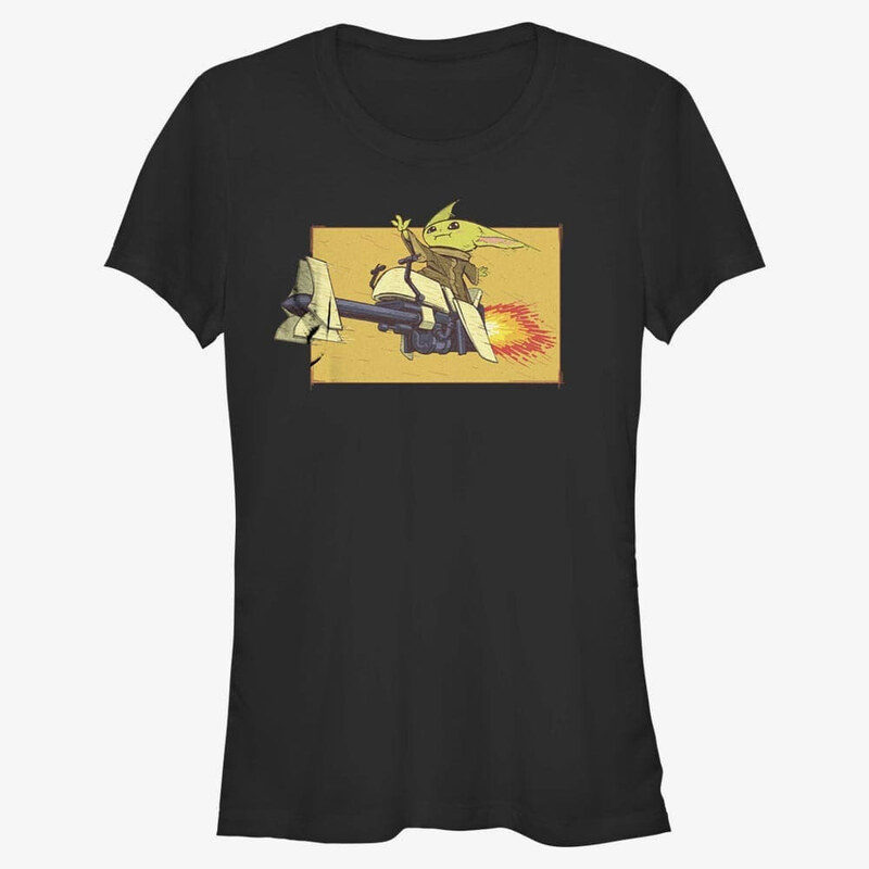 Dámské tričko Merch Star Wars: The Mandalorian - Speeder Bike Force Women's T-Shirt Black