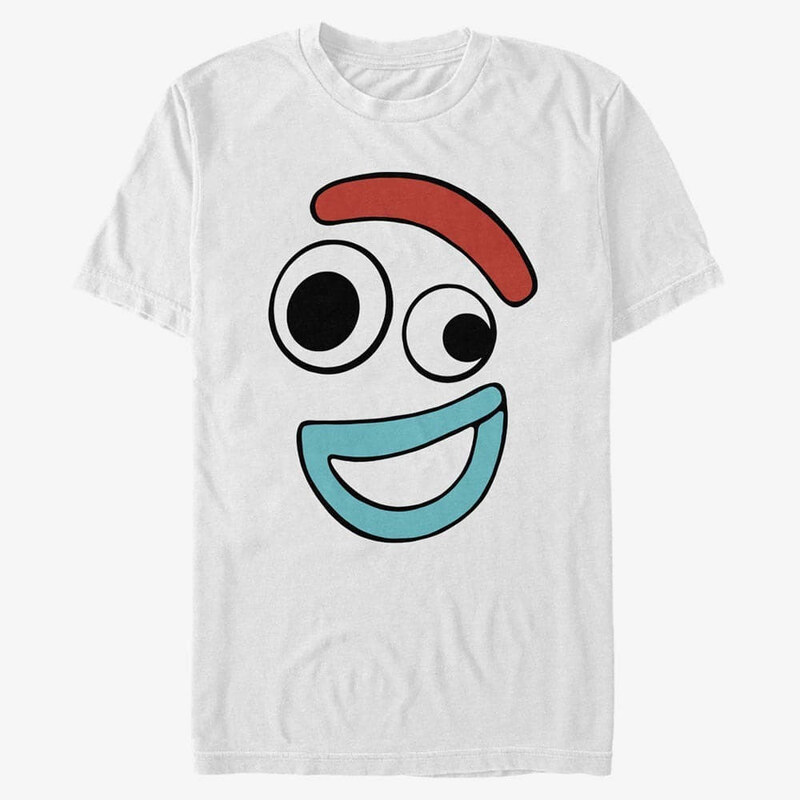 Pánské tričko Merch Pixar Toy Story 4 - Big Face Smiling Forky Unisex T-Shirt White