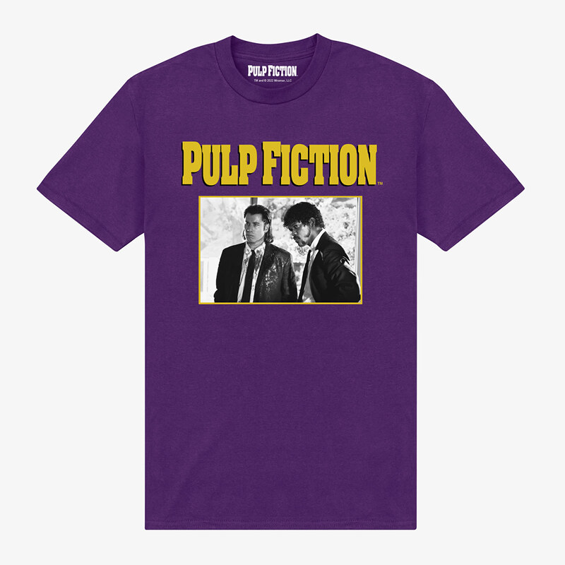 Pánské tričko Merch Pulp Fiction - Pulp Fiction Scenes Unisex T-Shirt Purple