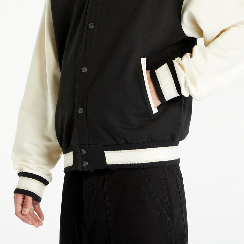 Pánský bomber Karl Kani Og Fleece College Jacket Black/ Off White