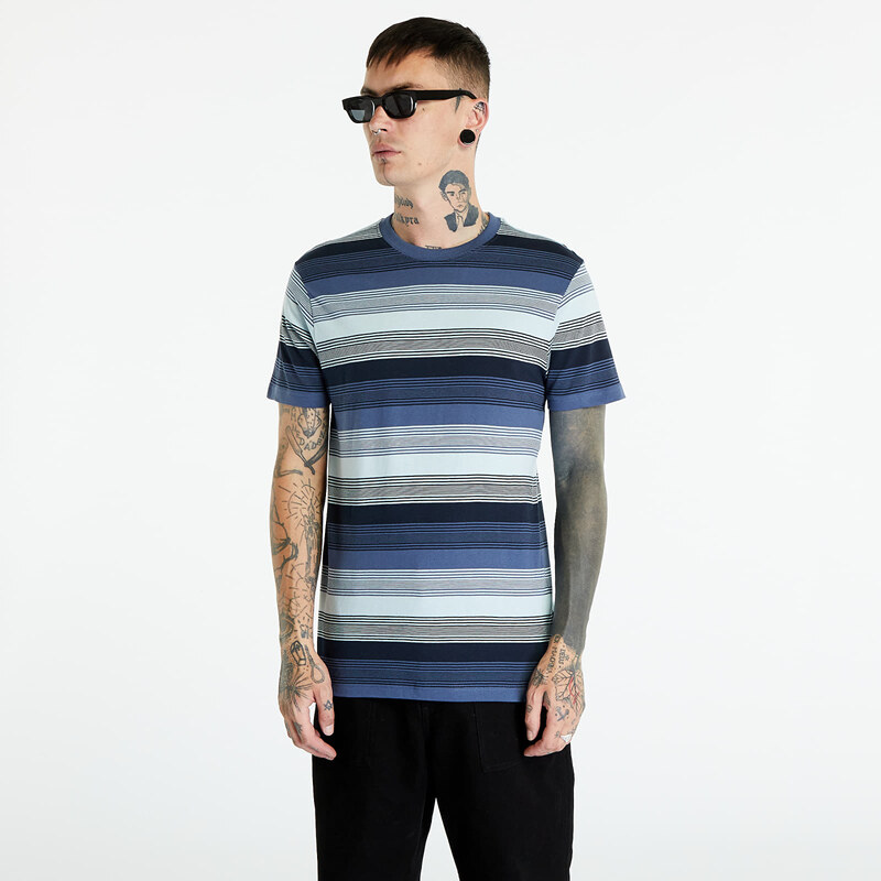 Pánské tričko Urban Classics Yarn Dyed Sunrise Stripe Tee Vintage Blue