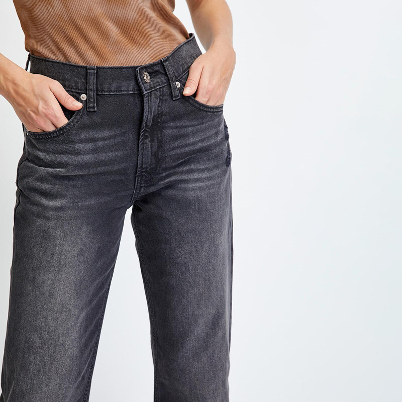 Dámské džíny GAP V-Mr 90S Loose Jean Dest Washed Black