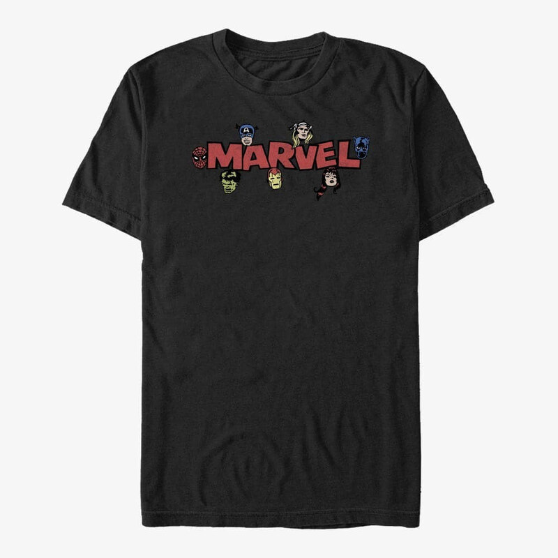 Pánské tričko Merch Marvel Avengers Classic - VINTAGE LOGO Men's T-Shirt Black