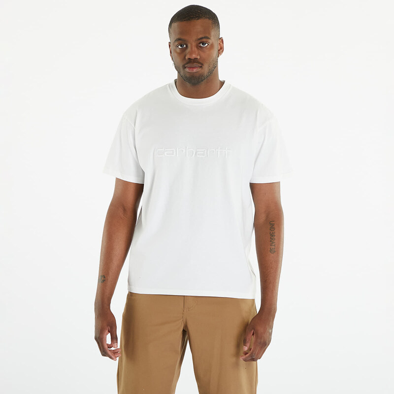 Pánské tričko Carhartt WIP Duster Short Sleeve T-Shirt UNISEX White Garment Dyed