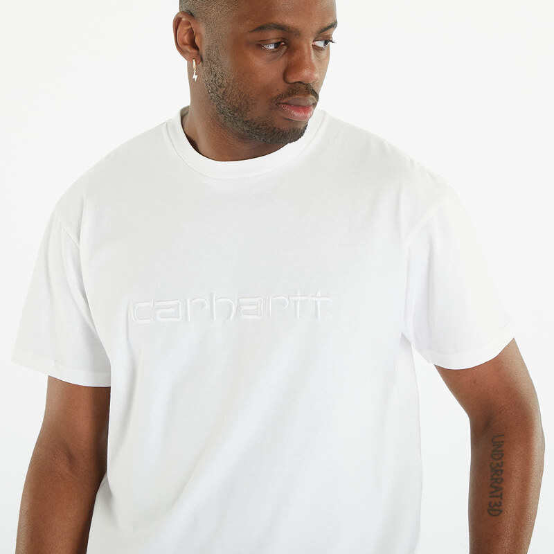 Pánské tričko Carhartt WIP Duster Short Sleeve T-Shirt UNISEX White Garment Dyed