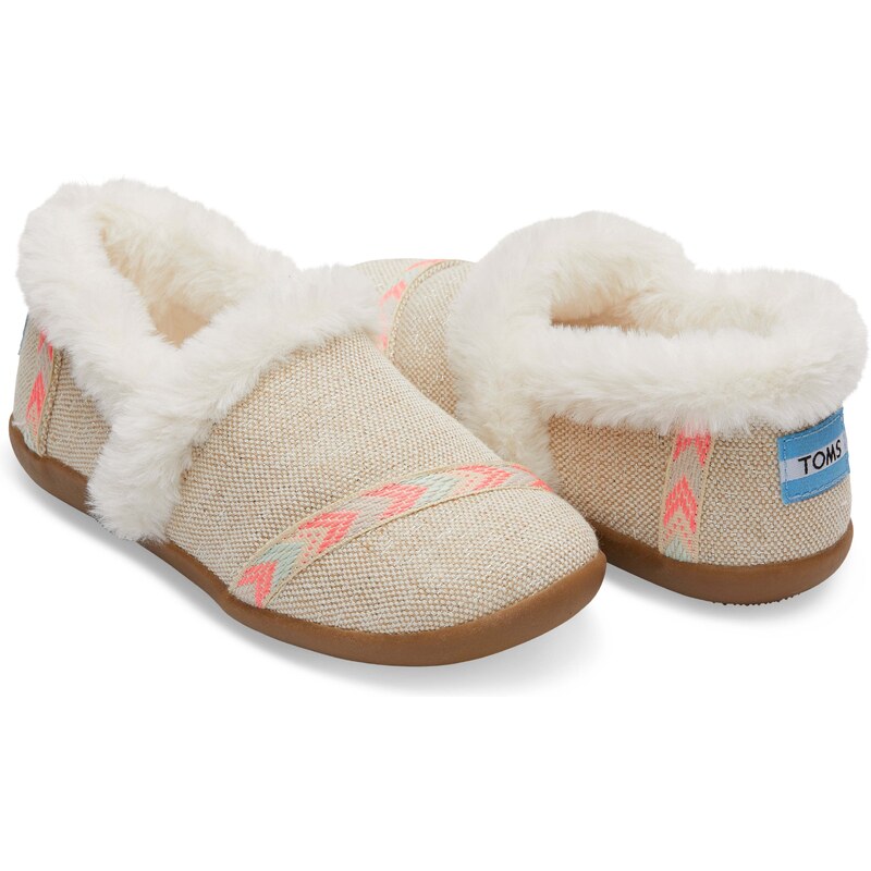 Dětské krémové bačkory TOMS Youth Burlap