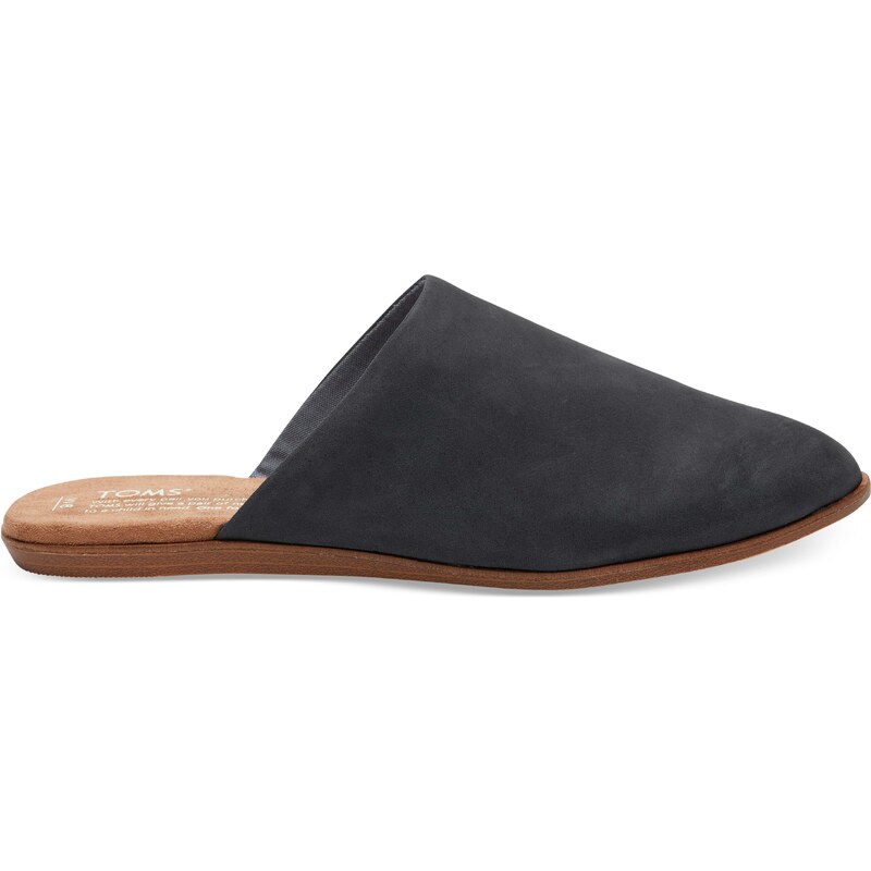 Dámské černé pantofle TOMS Leather Jutti Mule