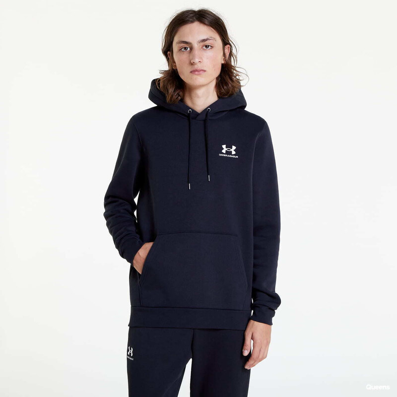 Mikina Under Armour Essential Fleece Hoodie Black/ White S