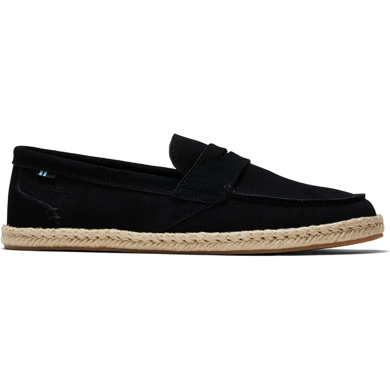 Pánské černé semišové espadrilky TOMS Stanford Rope