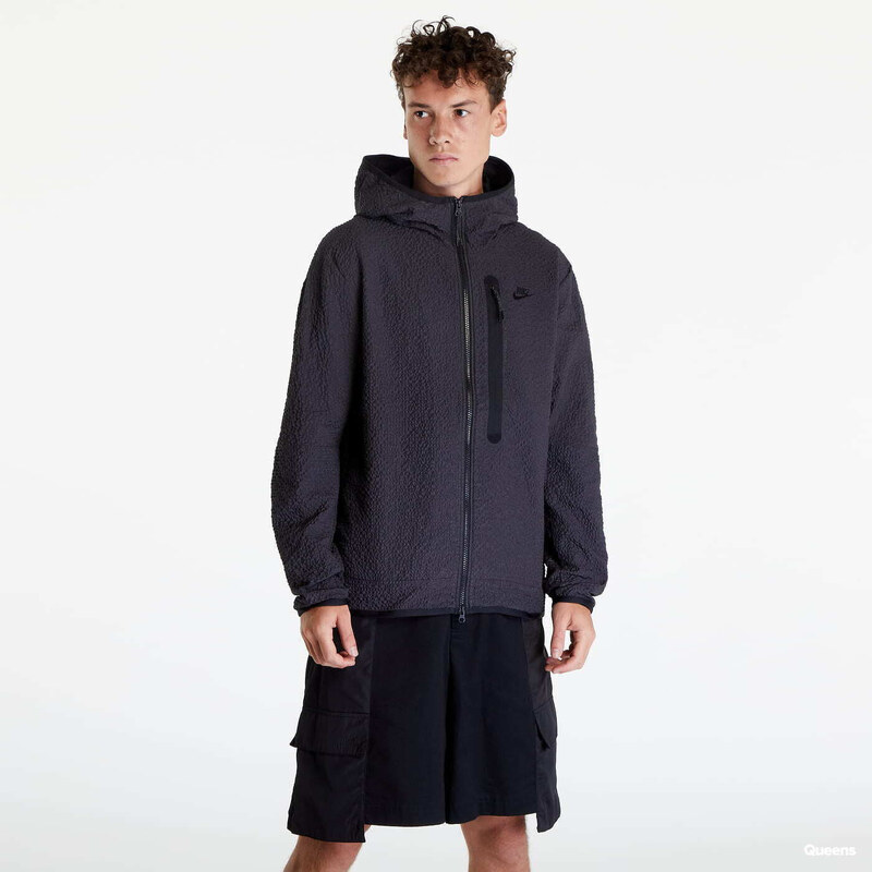 Pánská větrovka Nike Lined Woven Full-Zip Hooded Jacket Black