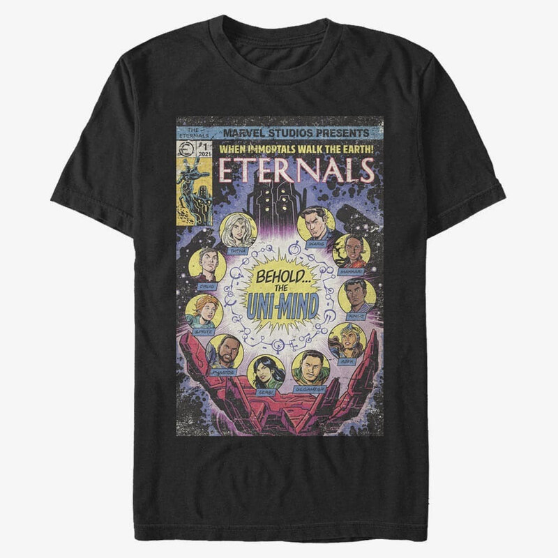 Pánské tričko Merch Marvel The Eternals - VINTAGE COMIC COVER 2 Unisex T-Shirt Black