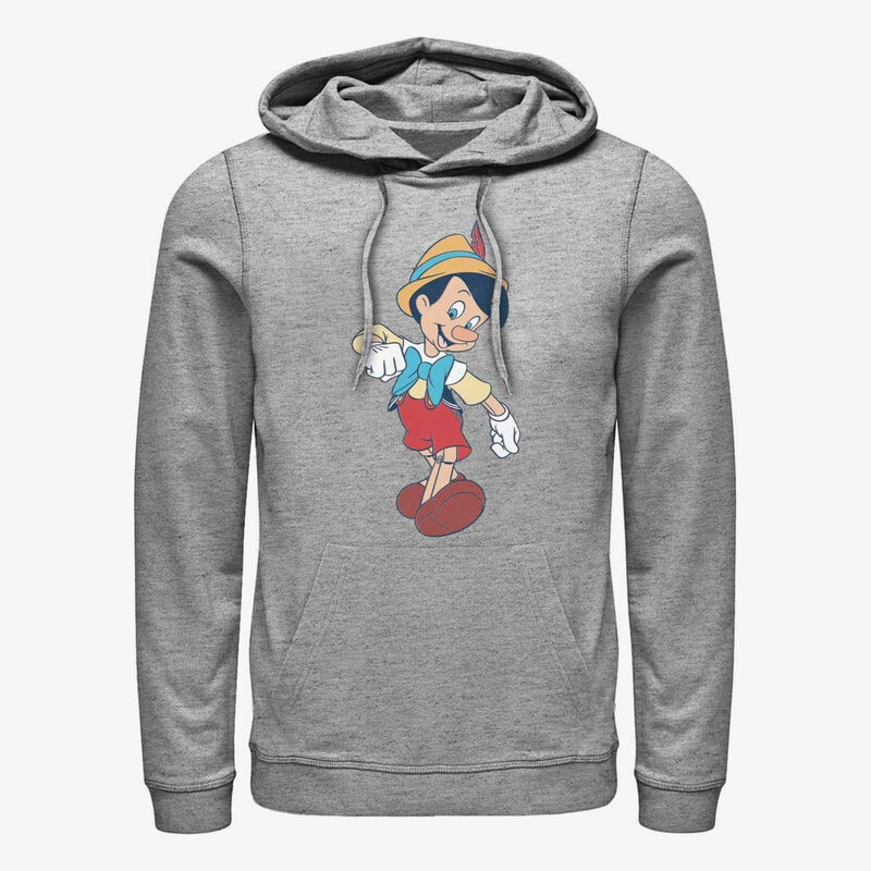 Pánská mikina Merch Disney Pinocchio - Vintage Pinocchio Unisex Hoodie Heather Grey