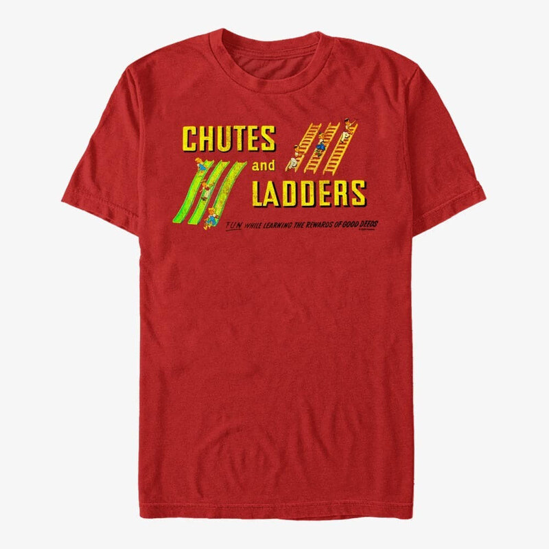 Pánské tričko Merch Hasbro Vault Chutes & Ladders - Vintage Box Unisex T-Shirt Red