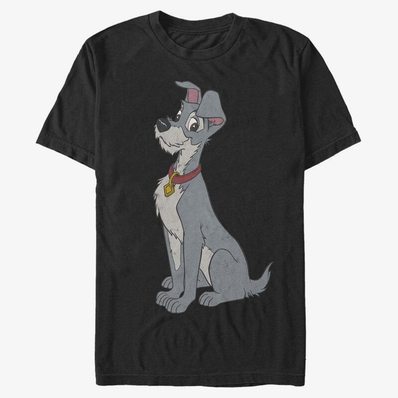 Pánské tričko Merch Disney Classics Lady & The Tramp - Tramp Vintage Unisex T-Shirt Black