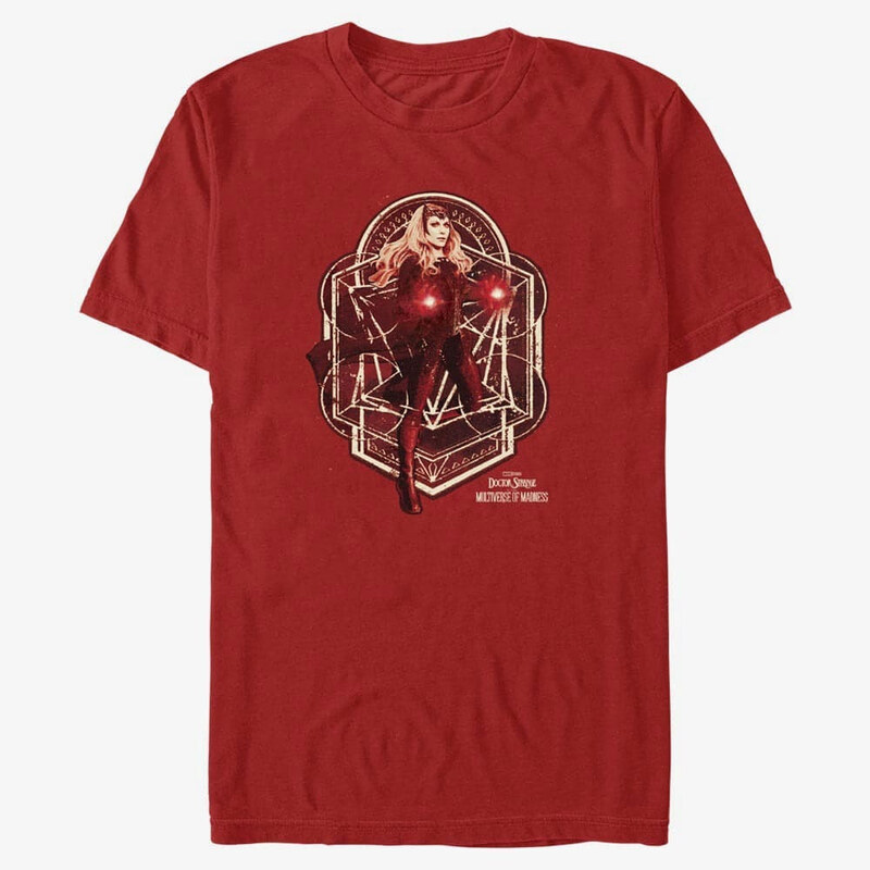 Pánské tričko Merch Marvel Doctor Strange 2 - Wanda Magic Unisex T-Shirt Red