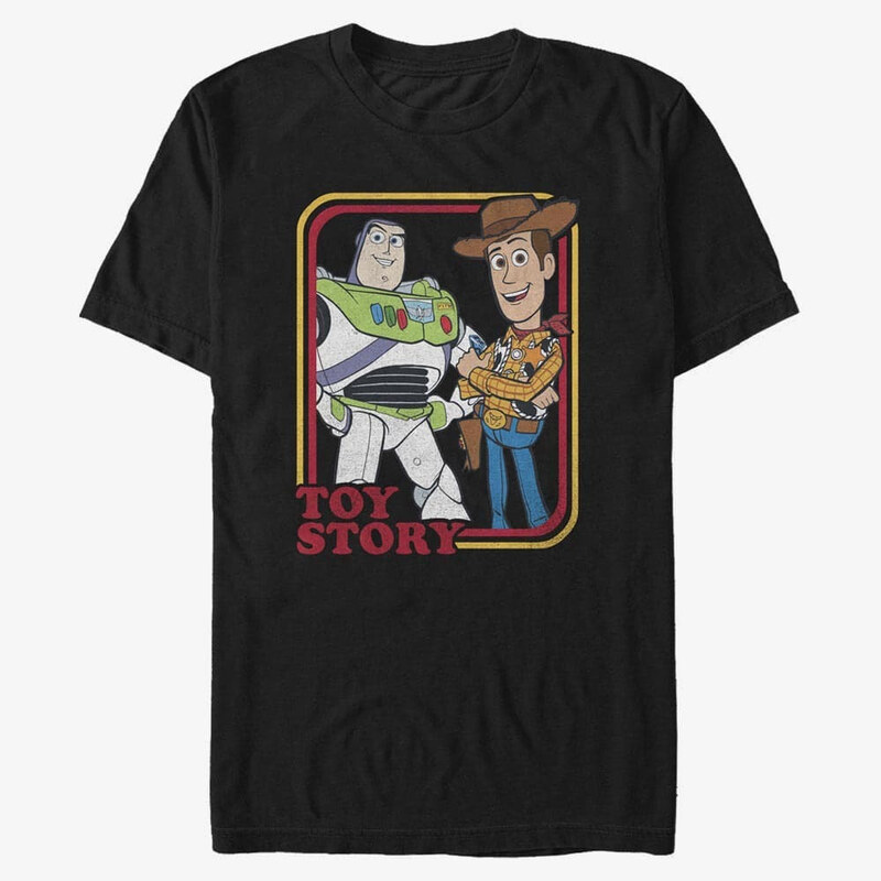 Pánské tričko Merch Disney Pixar Toy Story 4 - Vintage Duo Unisex T-Shirt Black