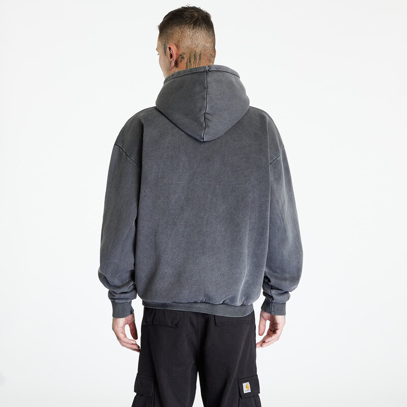 Pánská mikina Urban Classics Stone Washed Hoody Black