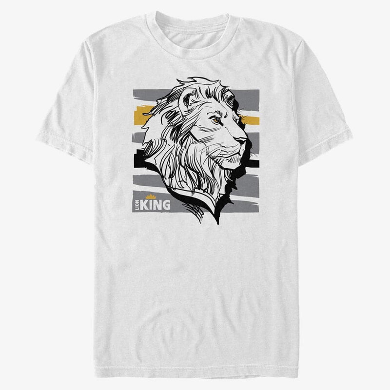 Pánské tričko Merch Disney Lion King - King Unisex T-Shirt White