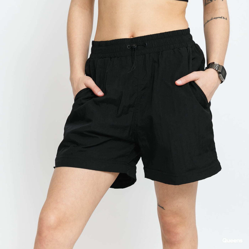 Dámské tepláky Urban Classics Ladies Shiny Crinkle Nylon Zip Pants Black