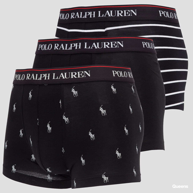 Boxerky Polo Ralph Lauren 3Pack Classic Trunk Black/ White