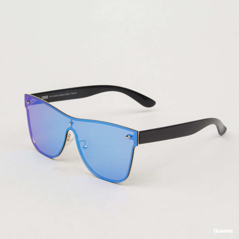 Pánské sluneční brýle Urban Classics 103 Chain Sunglasses Black/ Blue