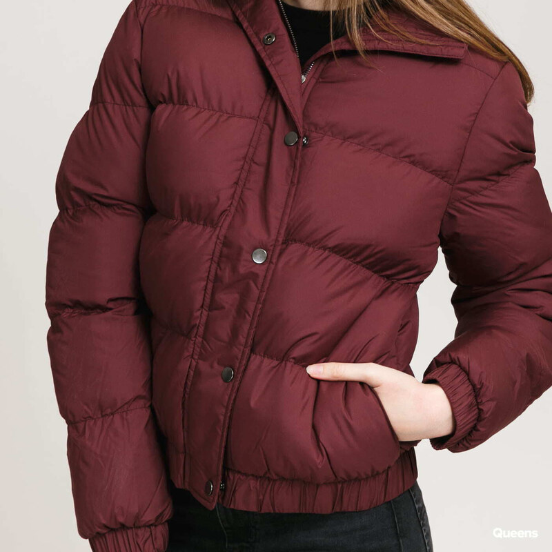 Dámská zimní bunda Urban Classics Ladies Hooded Puffer Jacket Wine