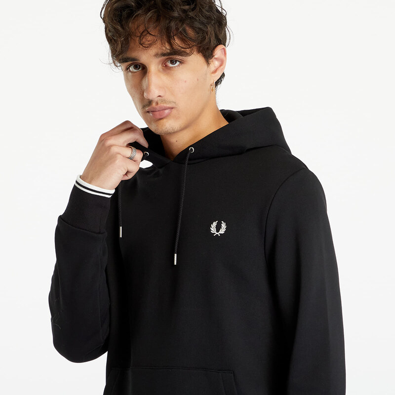 Pánská mikina FRED PERRY Tipped Hooded Sweatshirt Black