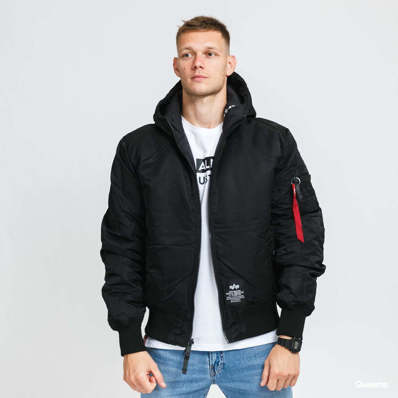 Alpha Industries Inc. Pánská zimní bunda Alpha Industries Hooded Puffer FD Reversible Black