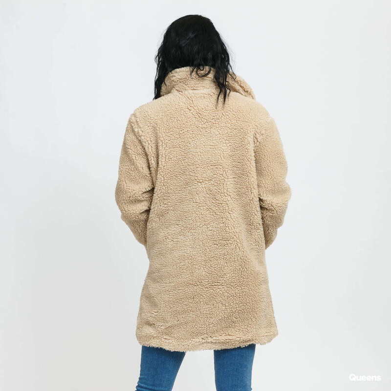 Dámská zimní bunda Urban Classics Ladies Oversized Sherpa Coat Beige