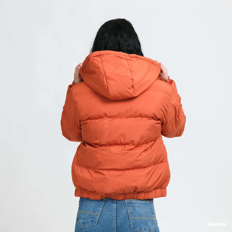 Dámská zimní bunda Urban Classics Ladies Hooded Puffer Jacket Orange