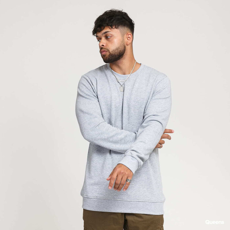 Pánská mikina Urban Classics Organic Basic Crew Melange Grey