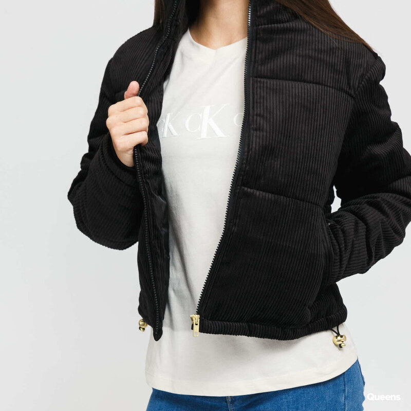 Dámská zimní bunda Urban Classics Ladies Corduroy Puffer Jacket Black