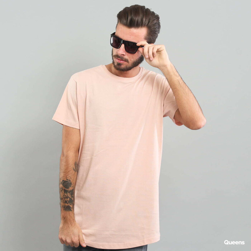 Pánské tričko Urban Classics Shaped Long Tee Pink