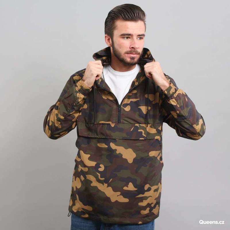 Pánská větrovka Urban Classics Camo Pull Over Windbreaker Camo Green