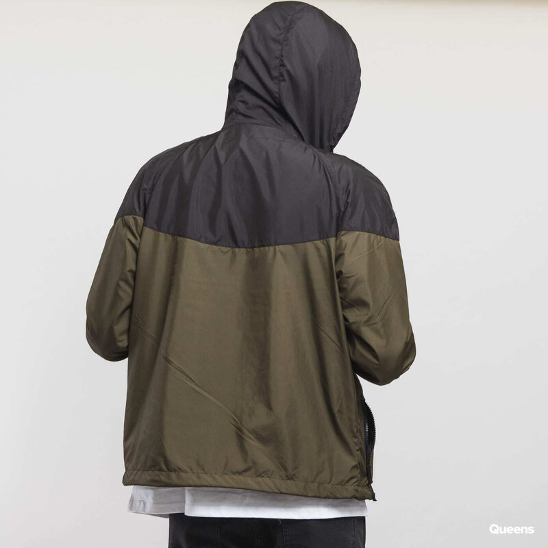 Pánská větrovka Urban Classics 2-Tone Tech Windrunner Olive/ Black