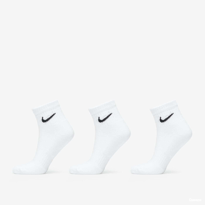 Pánské ponožky Nike Everyday Cushioned Training Ankle Socks 3-Pack White/ Black