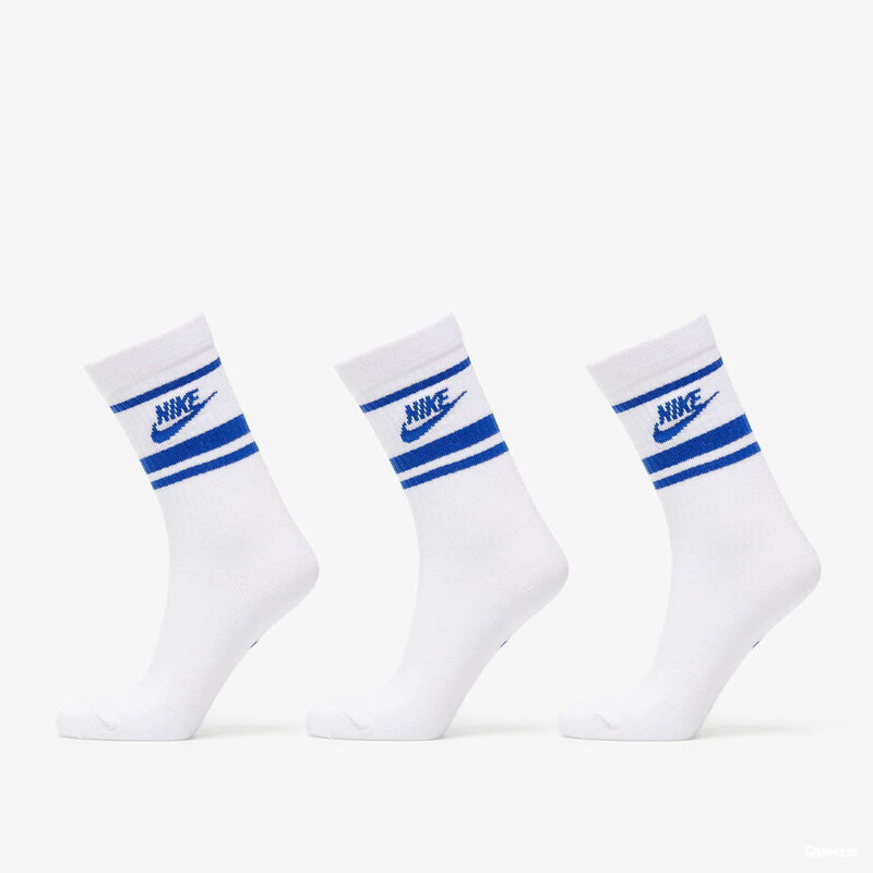 Pánské ponožky Nike NSW Everyday Essential Crew Socks 3-Pack White/ Blue