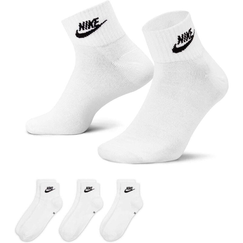 Pánské ponožky Nike Everyday Essential Ankle Socks 3-Pack White/ Black