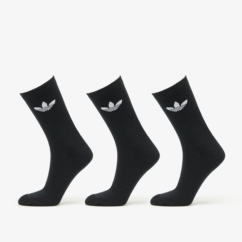 Pánské ponožky adidas Originals Trefoil Cushion Crew Socks 3-Pack Black