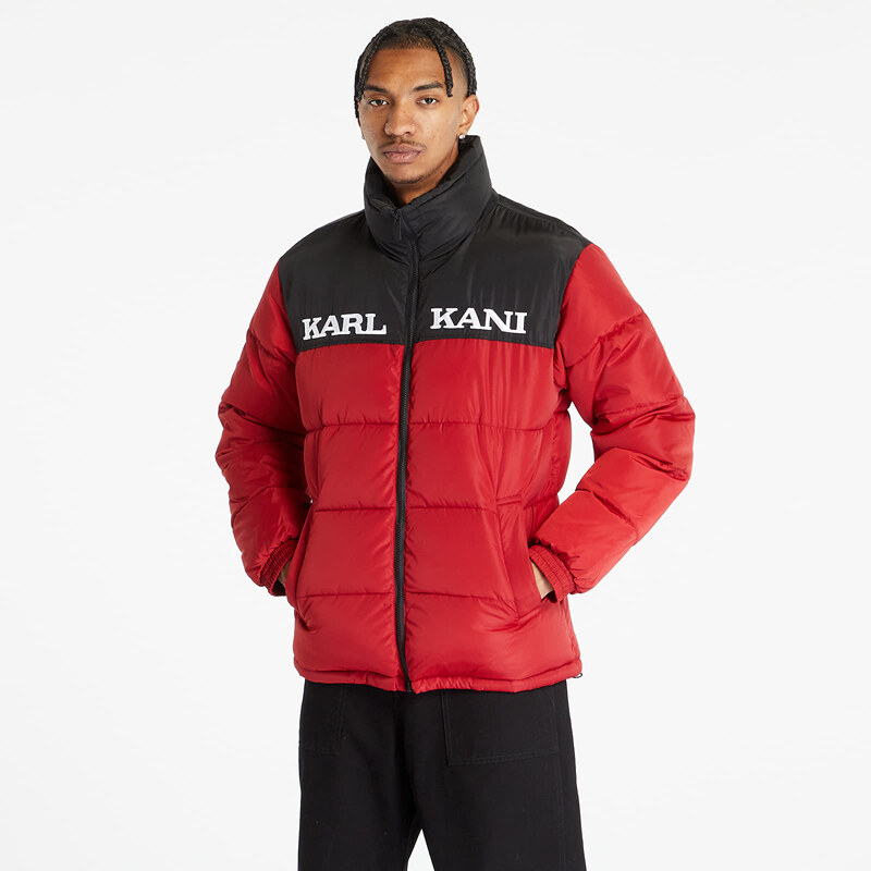 Pánská zimní bunda Karl Kani Retro Essential Puffer Jacket Dark Red