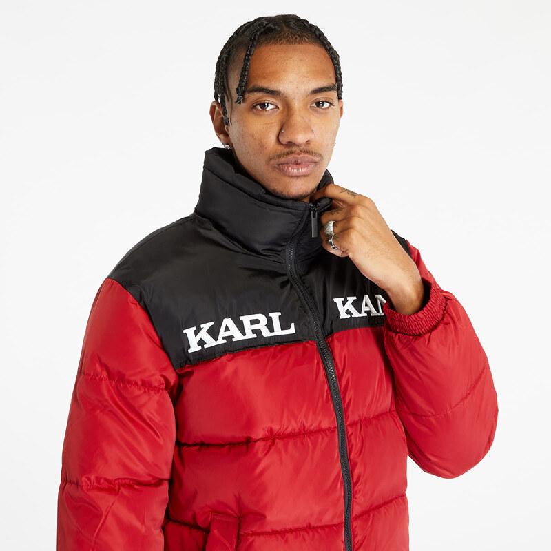 Pánská zimní bunda Karl Kani Retro Essential Puffer Jacket Dark Red